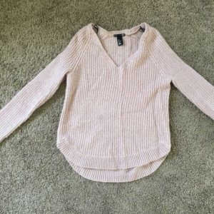 Blush pink v-neck sweater